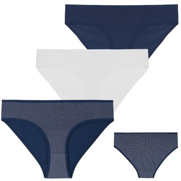 KLASYCZNE MAJTKI DAMSKIE FIGI BIKINI BAWEŁNIANE MIX WZÓR MORAJ 3-PAK - XL