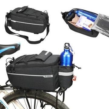 SAKWA ROWEROWA LODÓWKA TURYSTYCZNA TORBA TERMICZNA TYŁ NA BAGAŻNIK + PASEK