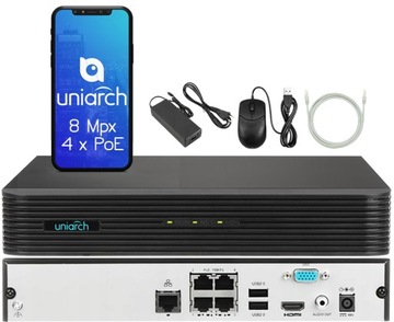 Комплект IP-наблюдения Uniarch с 3 камерами IPC-T213-APF28W, рекордер с жестким диском, 1 ТБ