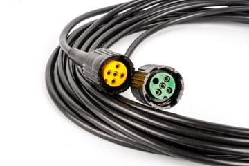 Кабель прицепа 7-контактный, 4 м, 7-контактный байонетный разъем 5-контактный штекер Mantes