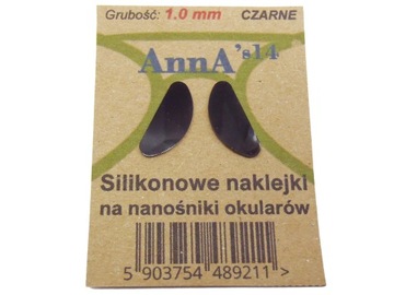 CZARNE SILIKONOWE NAKLEJKI NA NOSKI OKULARÓW 1 mm