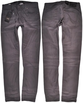 JACK AND JONES spodnie TAPERED grey jeans TIM _ W34 L34