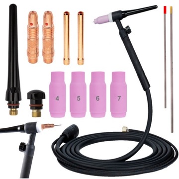 Uchwyt spawalniczy TIG LIFT z zaworkiem 17V Wtyk DUŻY SK35 12mm