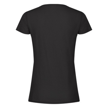 KOSZULKA DAMSKA Fruit of The Loom T-SHIRT DAMSKI Black XS