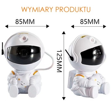 PROJEKTOR ASTRONAUTA KOSMICZNY PROJEKTOR GWIAZD LED KOSMONAUTA