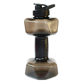 Спортивная бутылка для воды, для фитнеса, в форме гантели, для занятий в тренажерном зале, 1500 мл, черная