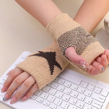 Осенне-зимние вязаные шерстяные перчатки Ins Fashion Y2K Мужские