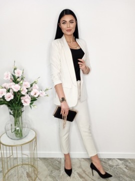 КОМПЛЕКТ ЖЕНСКИЙ КОСТЮМ, КУРТКА И БРЮКИ, БЕЖЕВЫЙ