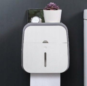 Waterproof Wall Mounted Toilet Paper Holder Shelf