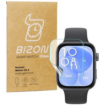 2x Hydrożelowa folia na ekran Bizon do Huawei Watch Fit 3, hydrogel