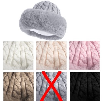 ШАПКА ЖЕНСКАЯ ЗИМНЯЯ, СТИЛЬНАЯ, МОДНАЯ, Элегантная, ТЕПЛАЯ, ИСКУССТВЕННЫЙ МЕХ, ЦВЕТ