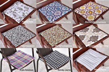 СВЯЗАННАЯ ПОДУШКА ДЛЯ ТЕРРАСНОГО СТУЛА 45х45 УЗОРЫ