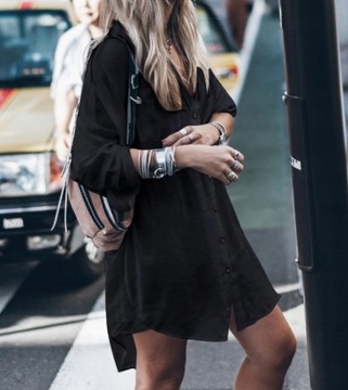 Туника Пляжная рубашка белая черная UNI