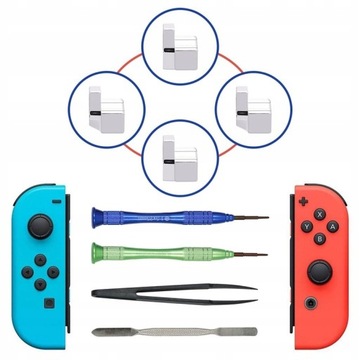 РЕМКОМПЛЕКТ МЕТАЛЛИЧЕСКИХ ЗАЩЕЛОК ДЛЯ JOY-CON NINTENDO SWITCH