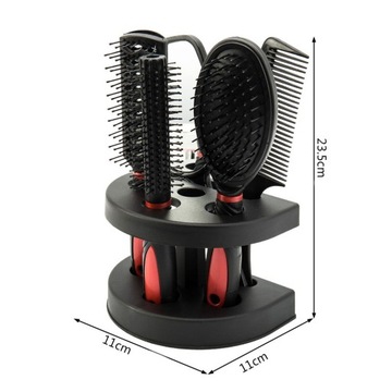 НАБОР ЩЕТКОВ ДЛЯ ВОЛОС ПАРИКМАХЕРСКАЯ ЩЕТКА ЗЕРКАЛЬНАЯ ГРЕБЕНЬ 5 ШТ. XXL