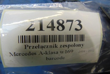 MERCEDES A TŘÍDA W169 2.0CDI PŘEPÍNAČ KOMBINOVANÝ