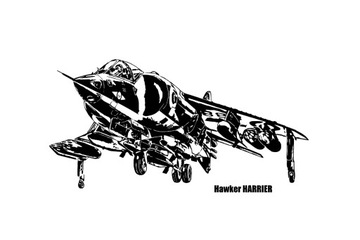 Naklejka samolot HAWKER HARRIER II 118x60m nr.41
