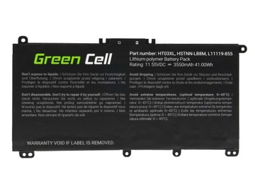 BATERIA GREEN CELL HP163 HT03XL 3400MAH 11.55V