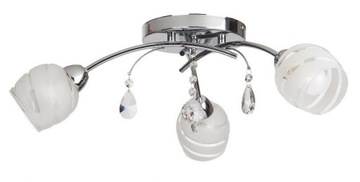 Elegancka potrójna lampa sufitowa z ozdobnymi kryształkami MELISSA Rabalux