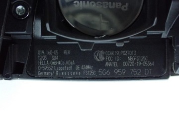 KLÍČEK KLÍČ OVLÁDAČ ORIGINÁLNÍ 5G6959752DT VW TIGUAN II 5NA 23R