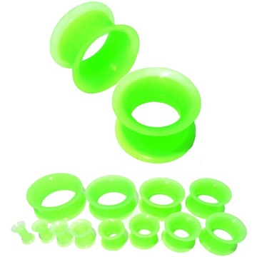 Tunel Silikon Plug Siodłowy Cienki Zielony 4mm