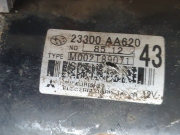 STARTÉR 23300AA620 SUBARU OUTBACK IV 2.0 D