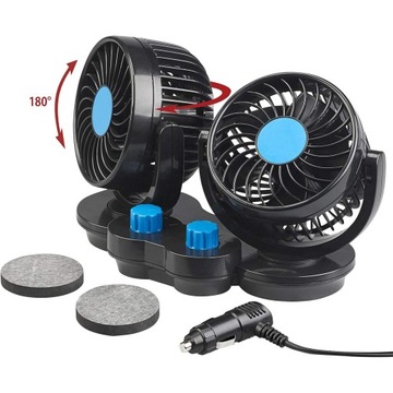 ДВОЙНОЙ ВЕНТИЛЯТОР, АВТОМОБИЛЬНЫЙ ВЕНТИЛЯТОР 12 В, ОХЛАЖДАЮЩИЙ ВЕНТИЛЯТОР