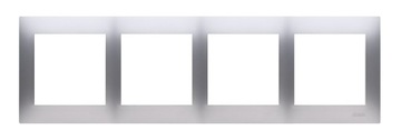 Simon 54 Premium Ramka 4-krotna srebrny mat DR4/43