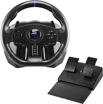 SUBSONIC Superdrive SV750, Kierownica z Pedałami do Xbox, PS4, PC, Czarna