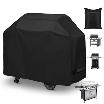 КРЫШКА ДЛЯ ГРИЛЯ ВОДОНЕПРОНИЦАЕМАЯ 145Х61Х117СМ ВЕТРОЗАЩИТНАЯ ЧЕРНАЯ