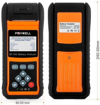 ТЕСТЕР АККУМУЛЯТОРА FOXWELL BT780 С ПРИНТЕРОМ PL