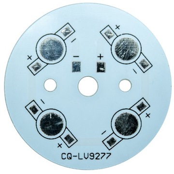 RADIATOR PCB BAZA DLA 4 LED 45mm PŁYTKA 1W 3W 5W