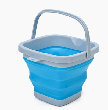 СИЛИКОНОВОЕ РЫБАЛОЧНОЕ ВЕДРО СКЛАДНОЕ ПОРТАТИВНОЕ УНИВЕРСАЛЬНОЕ КЕМПИНГОВОЕ 5Л