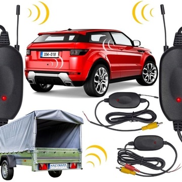MODUŁ BEZPRZEWODOWY DO KAMER COFANIA DO PRZYCZEP NACZEP PRZYCZEPEK 12V RCA