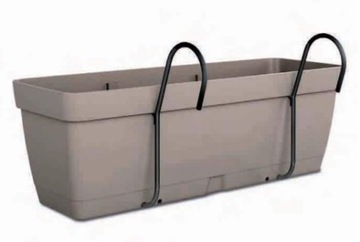 Donica balustradowa z uchwytem - 50cm - taupe