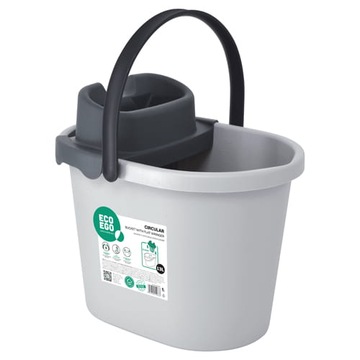 ECO EGO Wiadro 13L CIRCULAR z wyciskaczem płaskim ekologiczne z recyklingu