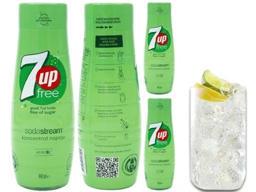 3x SYROP KONCENTRAT 7up FREE DO SATURATORA SODASTREAM 9L NAPOJU z 440ml