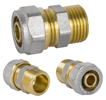 MUFA MUFKA ZŁĄCZKA NYPLOWA PEX ALUPEX SKRĘCANA 32 x 1'' GZ MOSIĄDZ MĘSKA