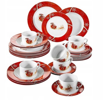 Рождественский набор тарелок Рождественский 30 шт. Олени