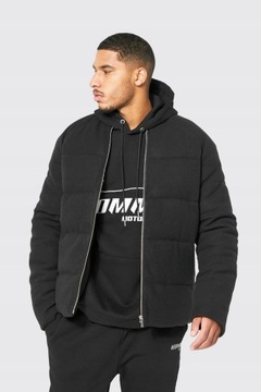 Boohooman jvz KURTKA PIKOWANA CZARNA BOMBER L