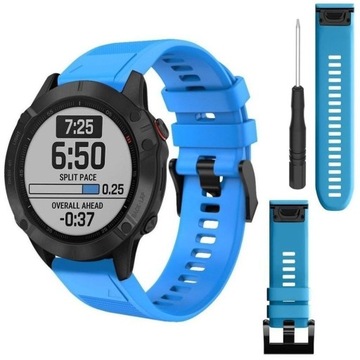 Pasek Silikonowy Armband Niebieski do Garmin Fenix 7X /6X /6X Pro