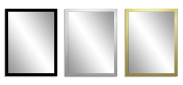 ЧЕРНОЕ ЗЕРКАЛО LOFT 70x50 ПРЯМОУГОЛЬНОЕ АЛЮМИНИЙ