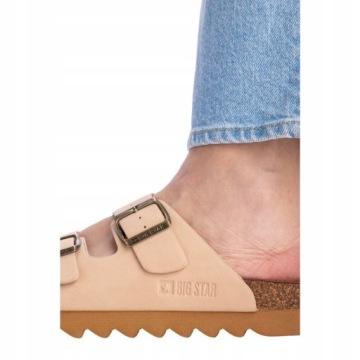 Женские большие звездные шлепанцы элегантно комфортно с пряжками