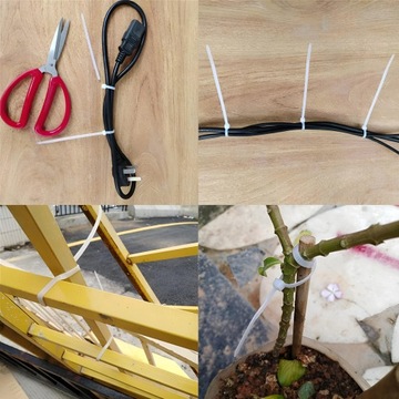 Набор кабельных стяжек, кабельных стяжек, молний, ​​устойчивых к УФ, 200 шт.