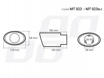 НАКОНЕЧНИК ВЫХЛОПНОЙ СТАЛИ НЕРЖАВЕЮЩАЯ СТАЛЬ СИНИЙ ХРОМ ОВАЛ