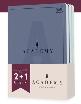 ZESTAW Zeszytów A5 60 kartek kratka INTERDRUK ACADEMY