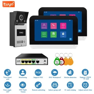 Умный 7-дюймовый Wi-Fi-монитор Tuya Видео дверной звонок Открытый дверной звонок Домофон