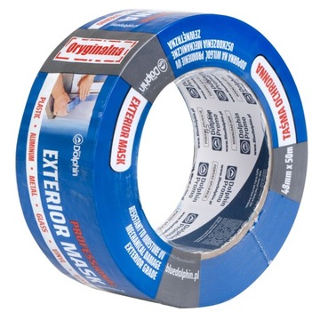 BLUE DOLPHIN TAŚMA OCHRONNA ZEWNĘTRZNA PCV NIEBIESKA 48MMx50M 1SZT