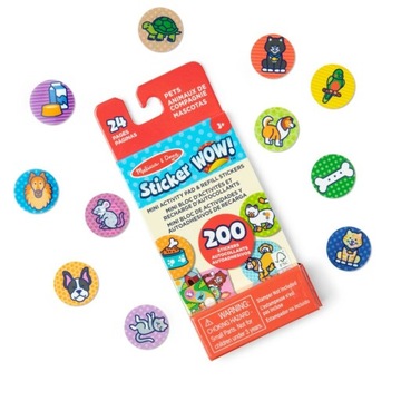 Sticker WOW 200szt naklejek MINI KIĄŻECZKA Uzupełnienie Naklejki ZWIERZĄTKA