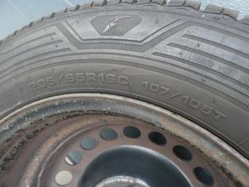 2X KOLA RÁFKY PNEUMATIKY VW T5 T6 205/65/R16C 2019R/2022R